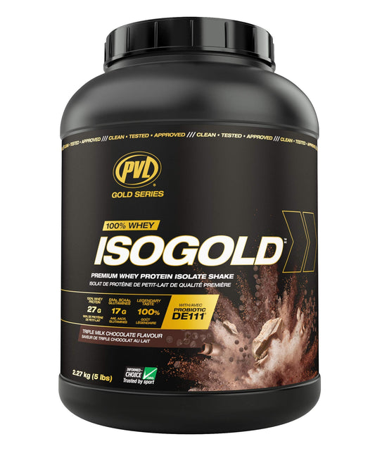 PVL ISOGOLD – Grass Fed - Premium Isolate 100% Whey Protein Shake (2.27 kg (Pack of 1), Chocolate) - Available at All In One Marketplace Canada
