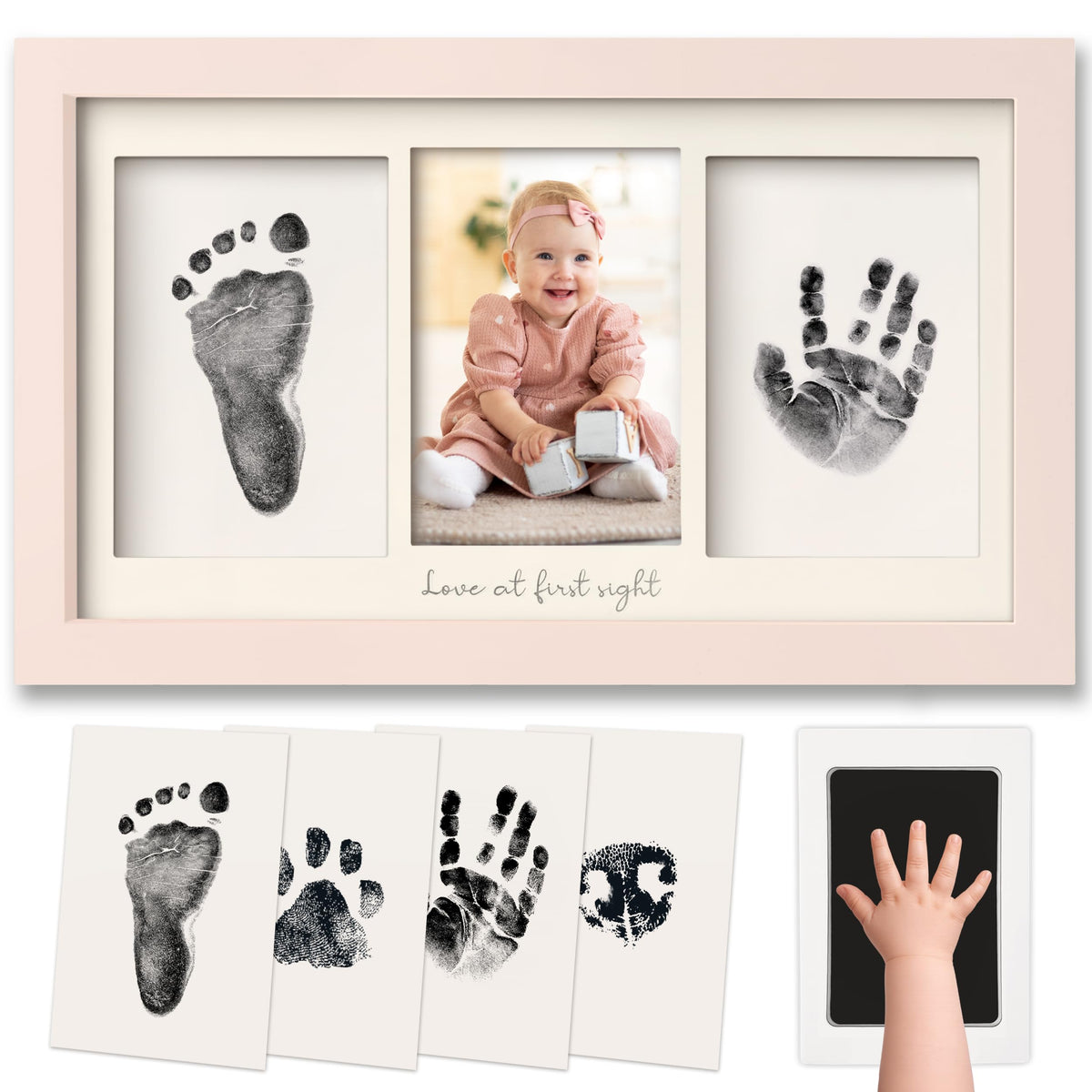 Inkless Hand and Footprint Kit, Boy Girl Newborn Keepsake (Petal Pink) 🍁 All In One Marketplace Canada