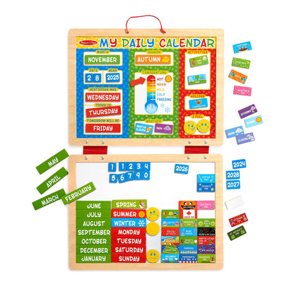Melissa & Doug My First Daily Magnetic Calendar, Classroom Calendar for Kids Activities with Weather & Seasons, Preschool Toys for Girls & Boys Ages 4+ Melissa & Doug