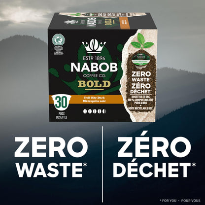 Nabob Full City Dark Coffee 100% Compostable Pods, 292g Box