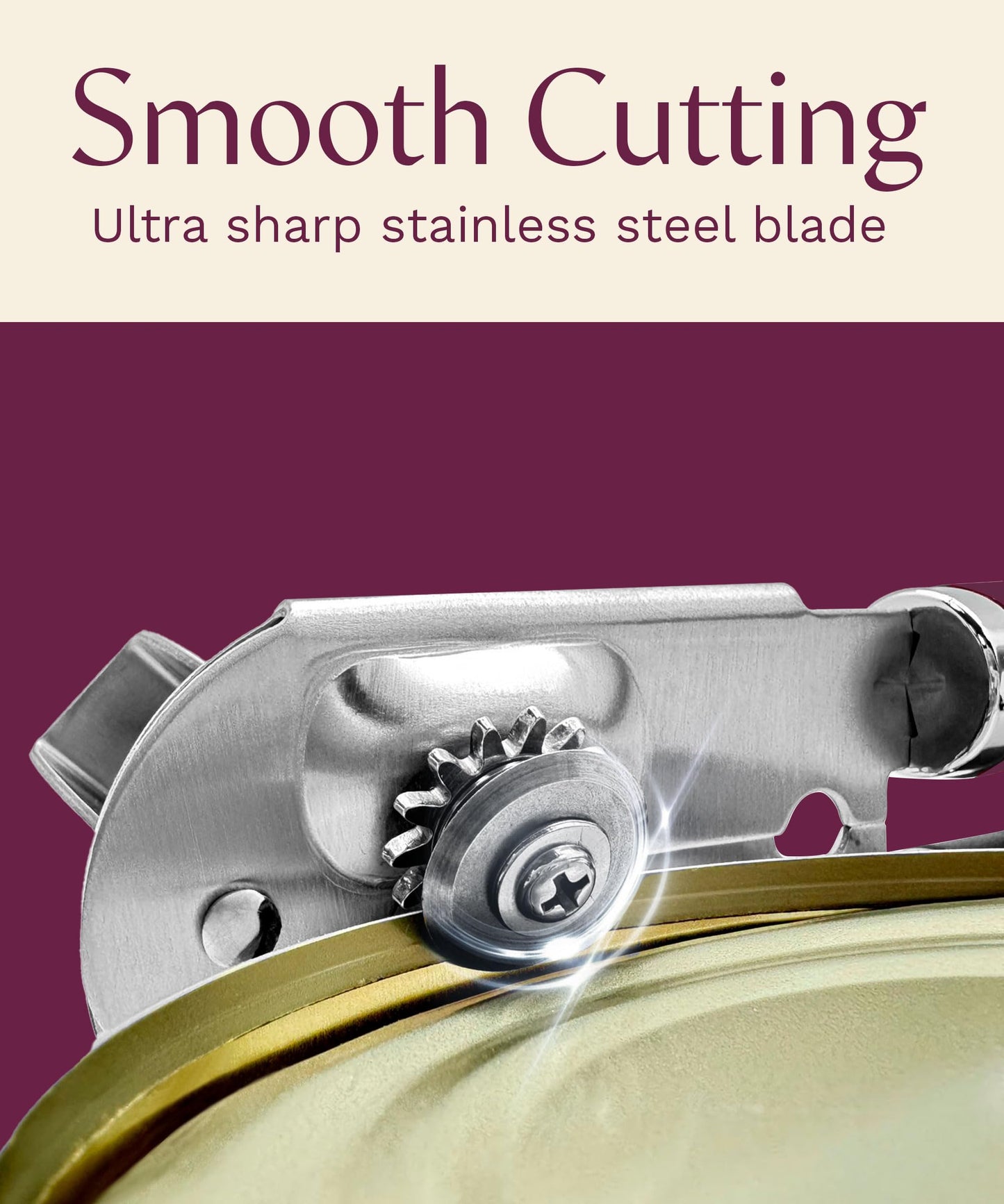 Graceliving Premium Multifunction Magnetic Manual Can Opener and Bottle Opener, Heavy Duty Stainless Steel Sharp Cutting Blade and Oversized Easy Turn Knob, Soft-Touch Handle, Kitchen Use, Mauve - Available at All In One Marketplace Canada