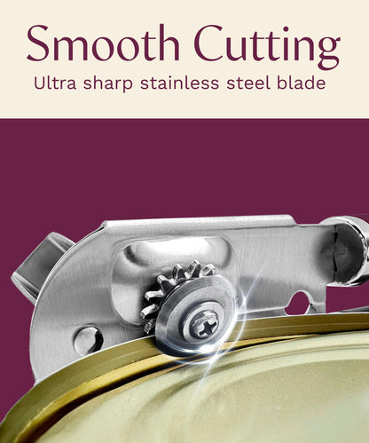 Graceliving Premium Multifunction Magnetic Manual Can Opener and Bottle Opener, Heavy Duty Stainless Steel Sharp Cutting Blade and Oversized Easy Turn Knob, Soft-Touch Handle, Kitchen Use, Mauve - Available at All In One Marketplace Canada