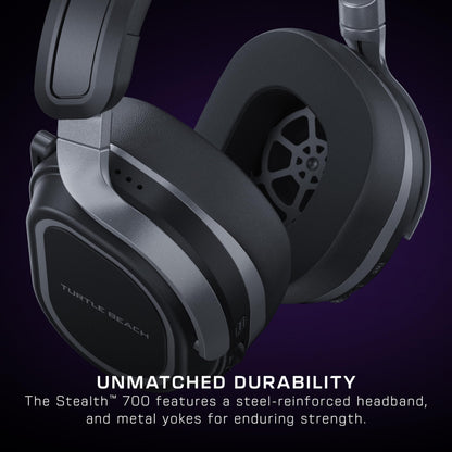 Turtle Beach Stealth 700 Wireless Multiplatform Gaming Headset for Xbox Series X|S, Xbox One, PC, PS5, PS4, & Mobile – 60mm Speakers, A.I. Noise-Cancelling Mic, Bluetooth, 80-Hr Battery – Black
