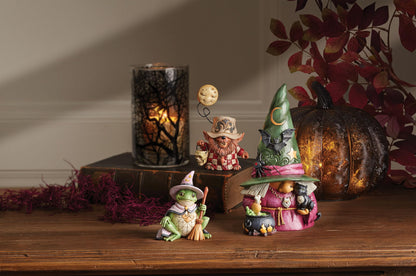 Figurine de gnome sorcière avec chaudron Enesco Jim Shore Heartwood Creek, 19,5 cm, multicolore