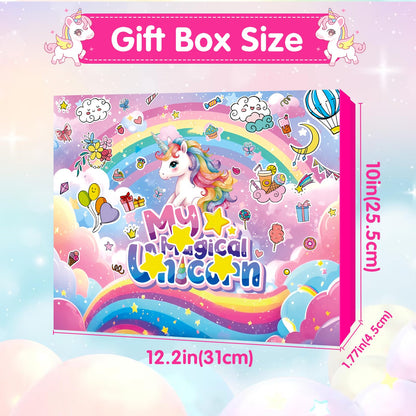 Unicorn Advent Calendar 2026 for Girls, Christmas Countdown Calendar for Kids, with 24 Days Xmas Surprise with Jewellery Bracelet Hair Accessories 🍁 All In One Marketplace Canada