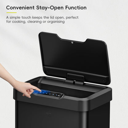 EKO Mirage-T 50 Liter / 13.2 Gallon Touchless Rectangular Motion Sensor Trash Can, Brushed Stainless Steel Finish 🍁 All In One Marketplace Canada