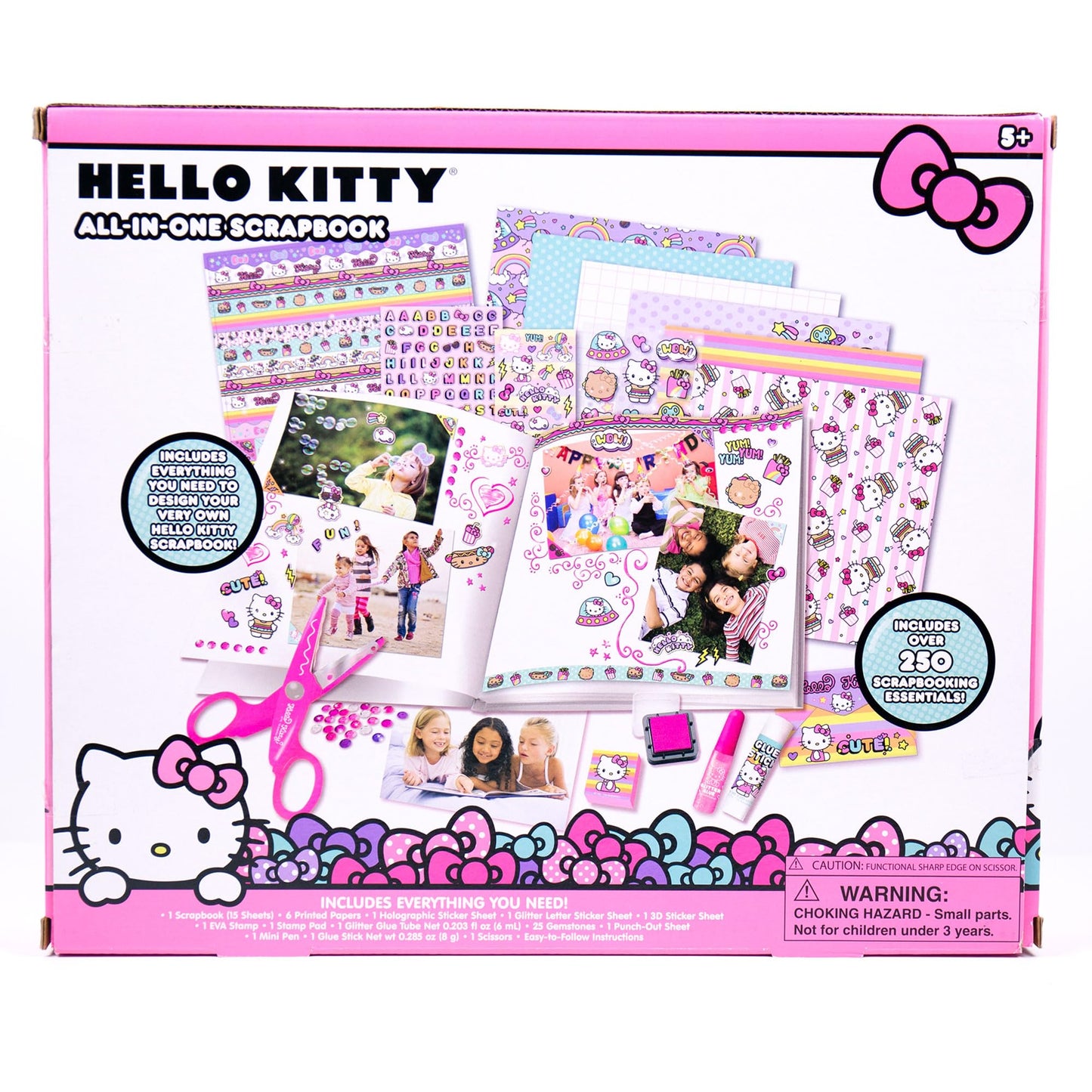 Horizon Group USA Hello Kitty All-In-One Scrapbook, Over 250 Sanrio Stationery, Cute School Supplies, Hello Kitty Notebook, Kawaii Stationery Horizon Group USA