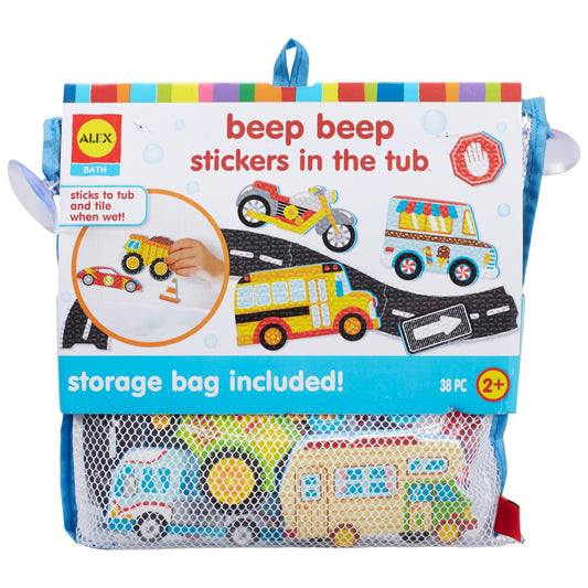 Autocollants de bain "Beep Beep" pour la baignoire Alex Toys