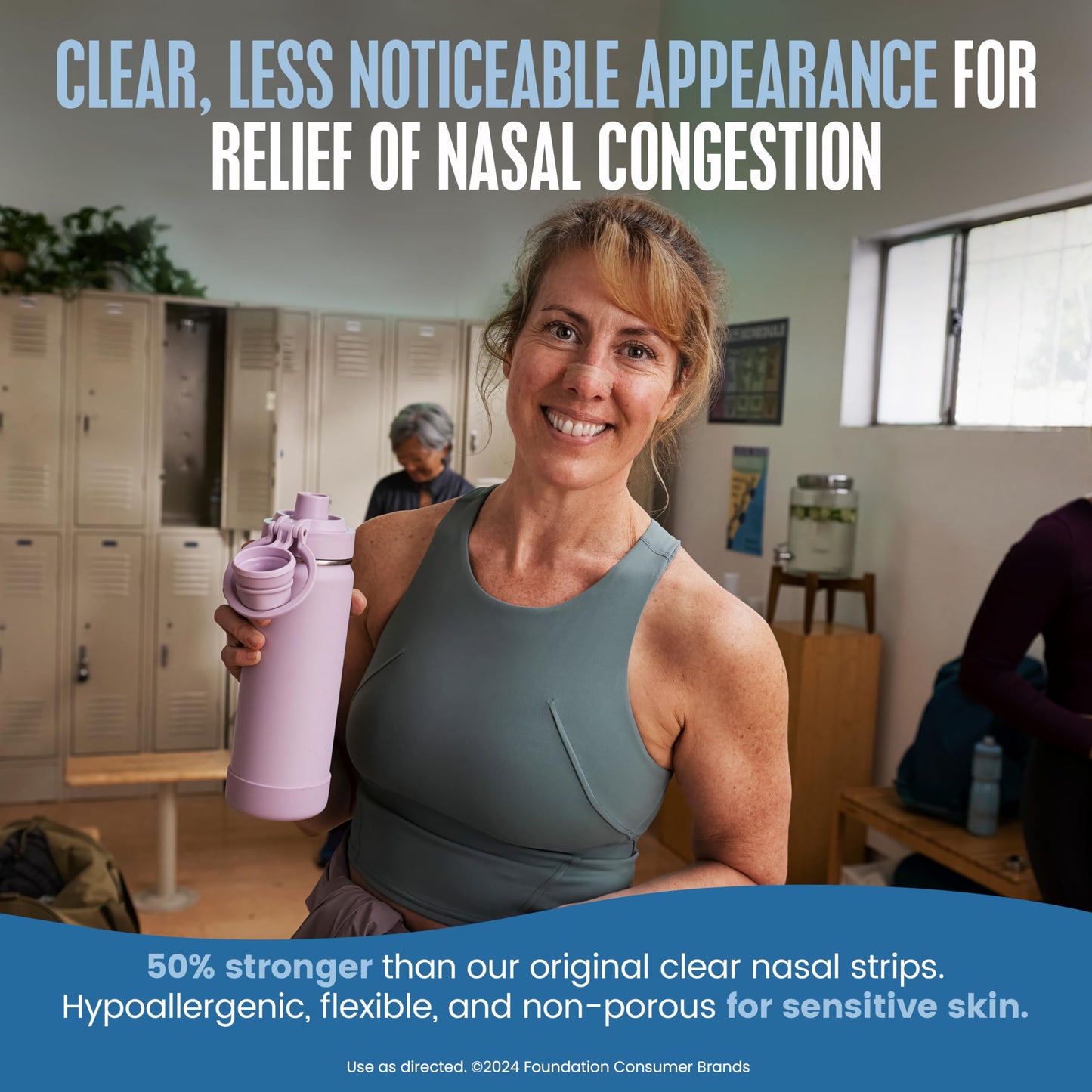Breathe Right Nasal Strips, Extra Strength, Clear, Sensitive Skin, Drug-Free Snoring Solution & Nasal Congestion Relief Caused by Colds & Allergies, Nightly Sleep, 44 Count - Available at All In One Marketplace Canada