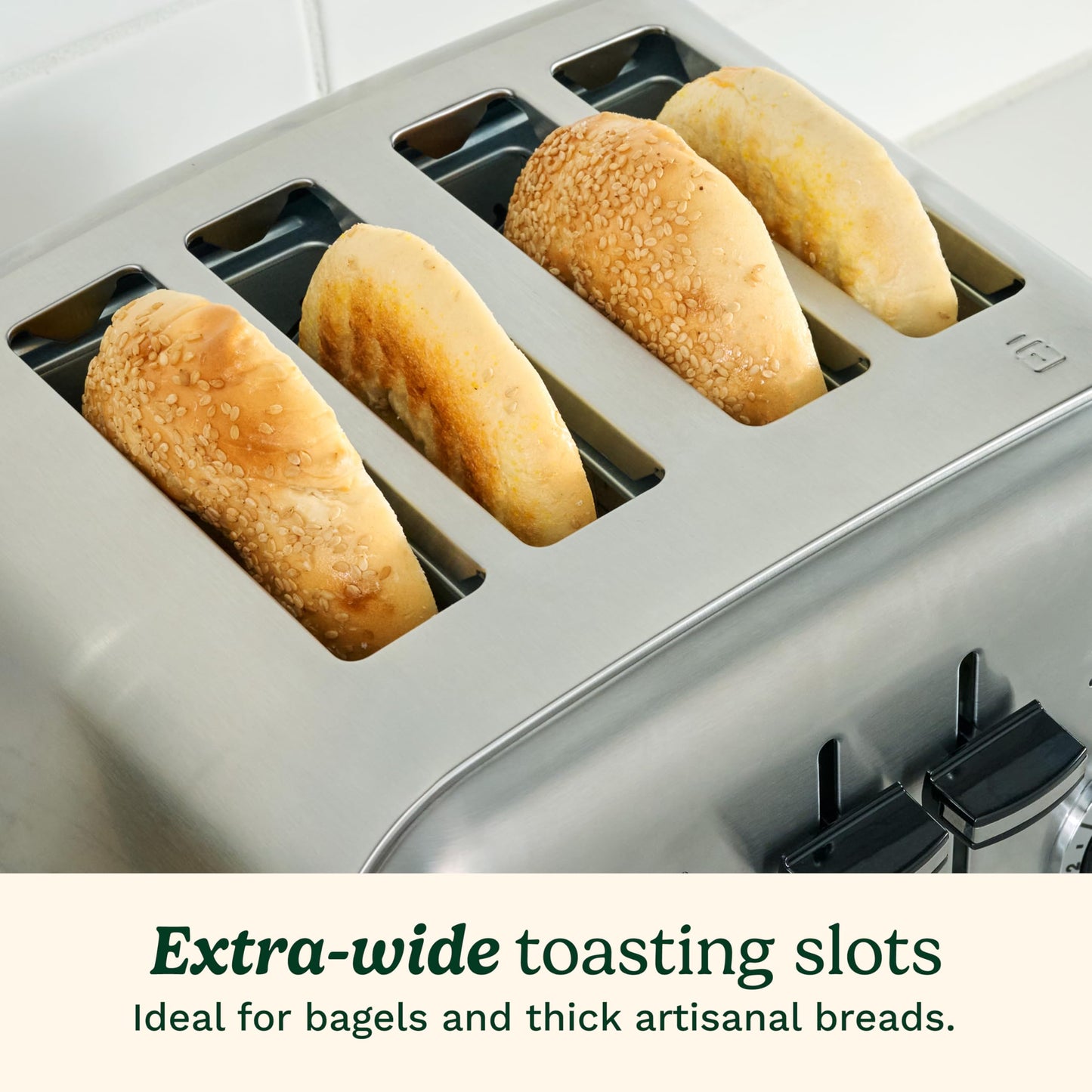 Cuisinart 4-Slice Toaster, 6-browning Levels, Brushed Silver (CPT-180C) - Available at All In One Marketplace Canada