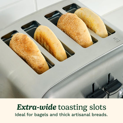 Cuisinart 4-Slice Toaster, 6-browning Levels, Brushed Silver (CPT-180C) - Available at All In One Marketplace Canada