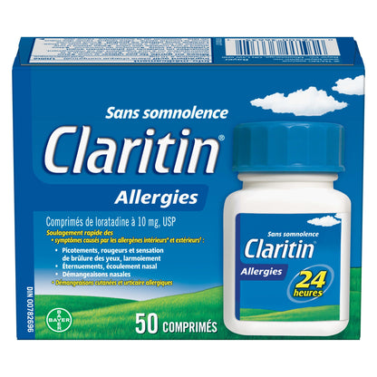 Claritin Allergy Medicine, 24-Hour Non-Drowsy Relief 10 mg, 50 Tablets - Available at All In One Marketplace Canada