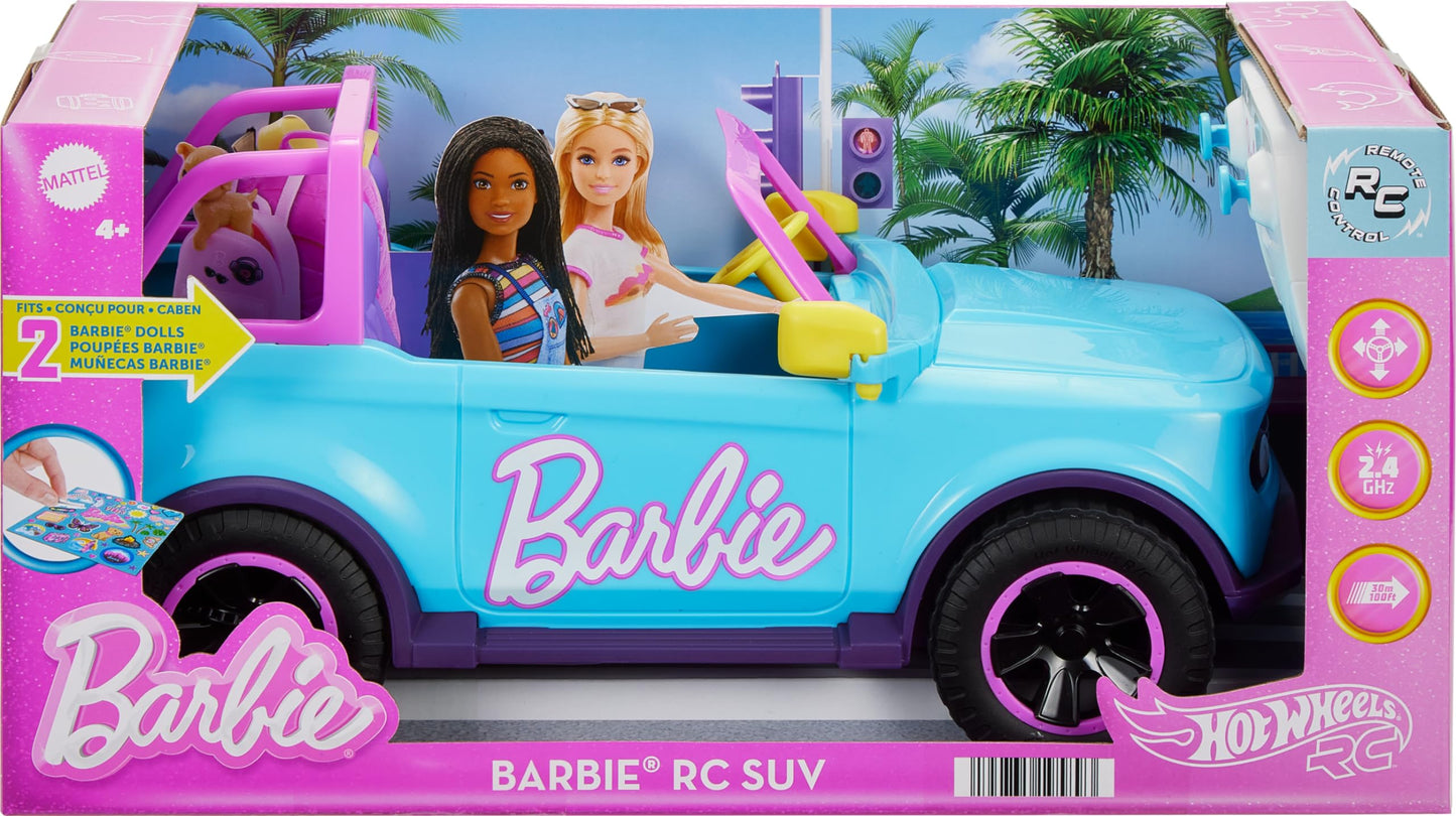 Hot Wheels Barbie RC SUV & Stickers, Can Hold & Store 2 Barbie Dolls & Accessories, Kid-Applied Stickers for Customization 🍁 All In One Marketplace Canada