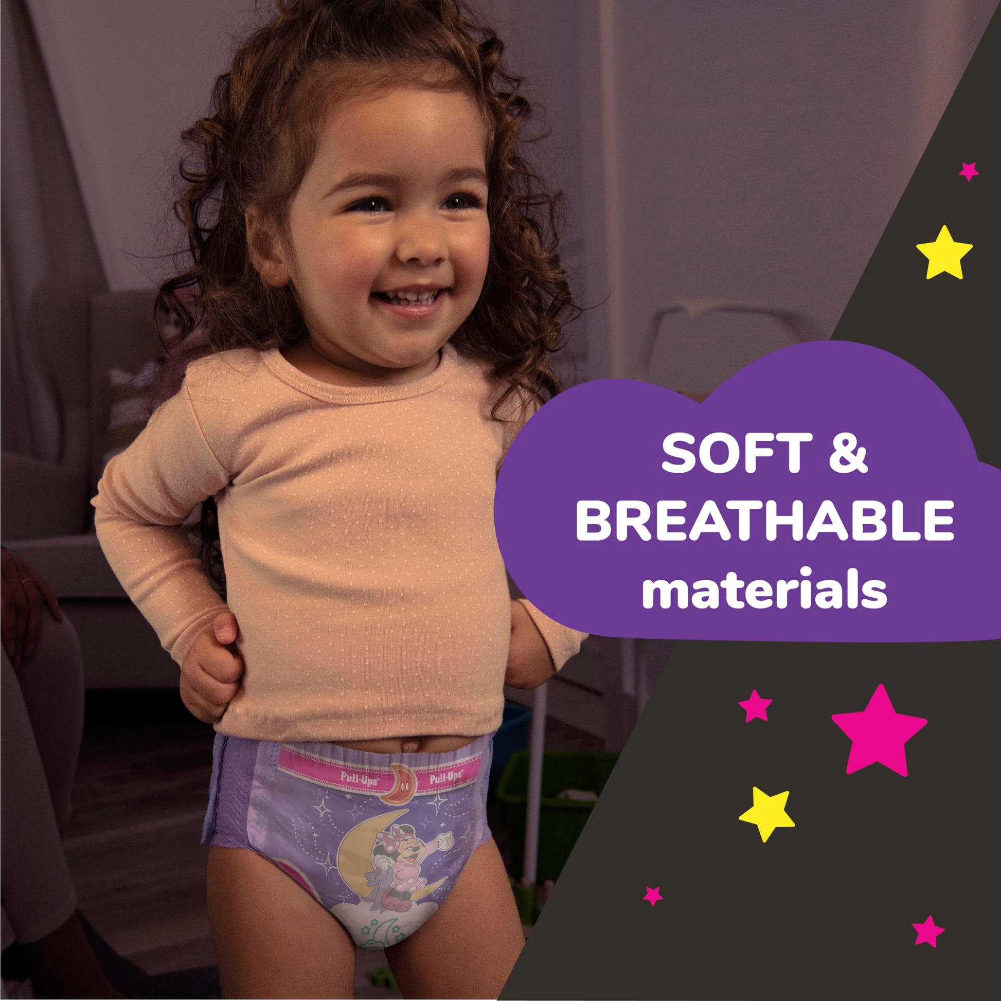 Pull-Ups Girls' Night-Time Potty Training Pants, 4T-5T, 92 Ct (38-50 lbs) Pull-Ups