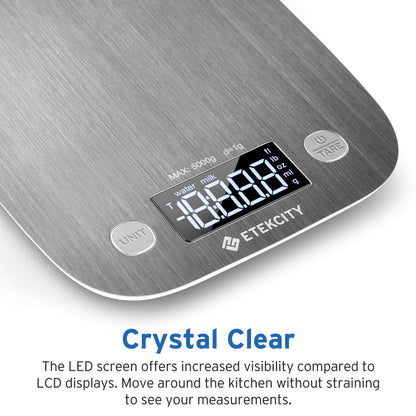 Balance de cuisine numérique Etekcity, mesures en grammes et onces, 5 kg/11 lb