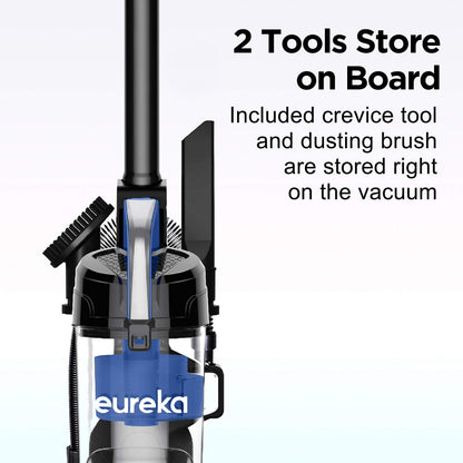 Eureka Powerful Bagless Upright Vacuum Cleaners Compact for Home Pets, Airspeed Ultra Lightweight Household Vacuum Cleaner for Carpet and Hard Floor, NEU101C, Ocean Blue EUREKA