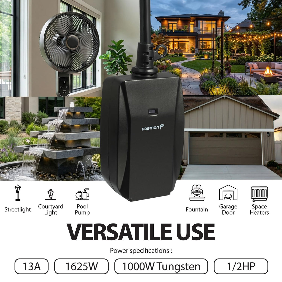 Outdoor Wireless Outlet Heavy Duty 3-Prong (1 Outlet + 1 Remote Control) 🍁 All In One Marketplace Canada
