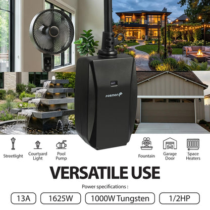 Outdoor Wireless Outlet Heavy Duty 3-Prong (1 Outlet + 1 Remote Control) 🍁 All In One Marketplace Canada