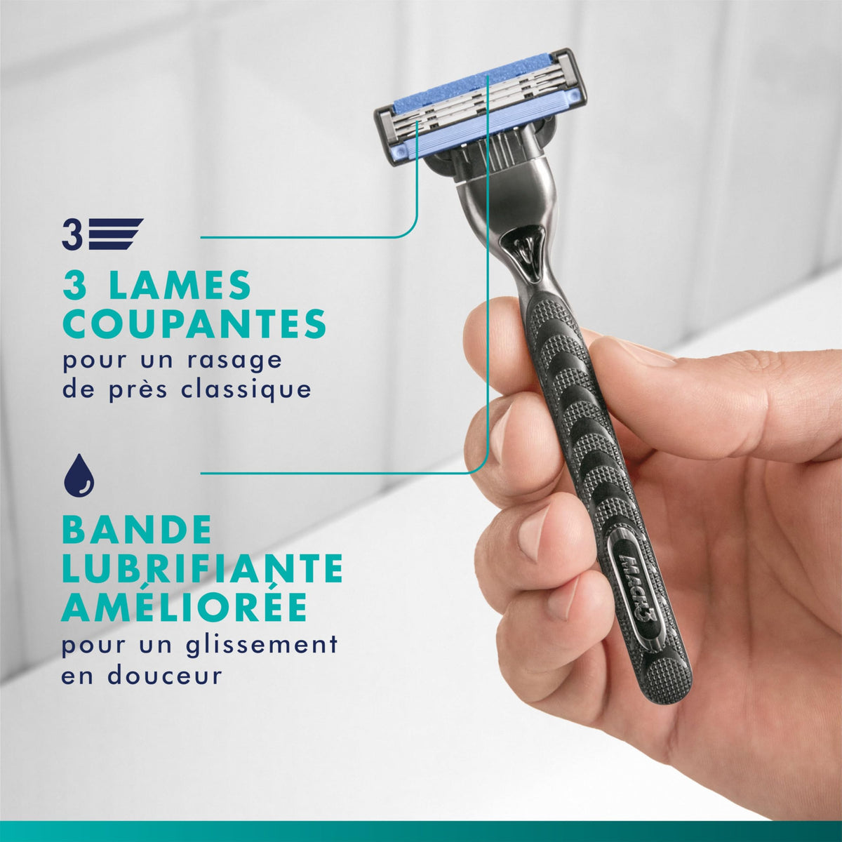 Gillette Mach3 Mens Razor, Includes 1 Handle, 10 Razor Blade Refills