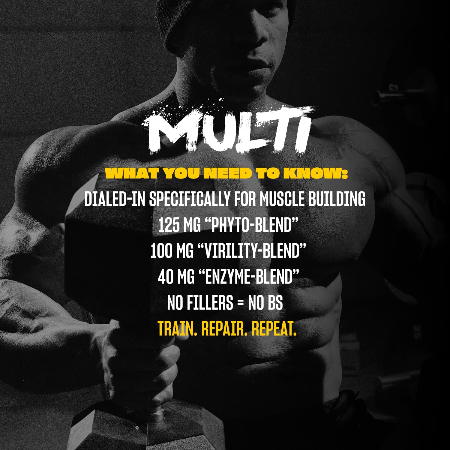 MUTANT Multi Vitamins - Men's Multivitamin for Hardcore Athletes & Body Builders, Supports Muscle Function, Energy Metabolism, Immune Health with 70 Vitamins Minerals Antioxidants (60 Caplets, CA) - Available at All In One Marketplace Canada