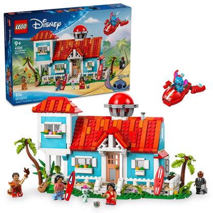 LEGO Disney Lilo and Stitch Beach House Toy - Building Playset for Kids, Girls and Boys, Ages 9+ - Includes 5 Minifigures - Disney Gift Idea for Fans of Lilo & Stitch Movie - 43268 LEGO