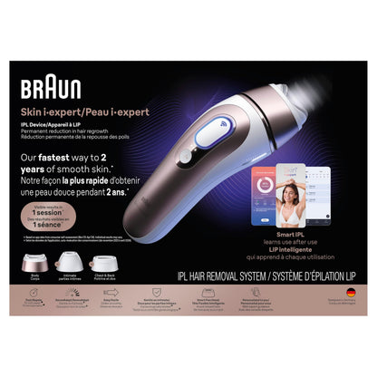 Braun IPL, Laser Hair Removal for Women & Men, Skin i-Expert IPL 7, Smart At-Home Laser with Venus Razor + 3 Heads + App, PL7243 - Available at All In One Marketplace Canada
