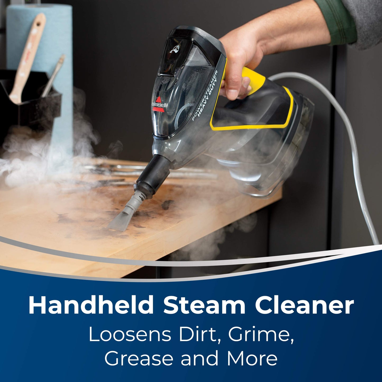 BISSELL Power Steamer Heavy Duty 3-in-1 Steam Mop, Handheld Steam Cleaner for Indoor and Outdoor Use, Garage Workshop Auto RV Deck Patio, 25 Accessories, Variable Steam, Wall Mount, 2685B - Available at All In One Marketplace Canada