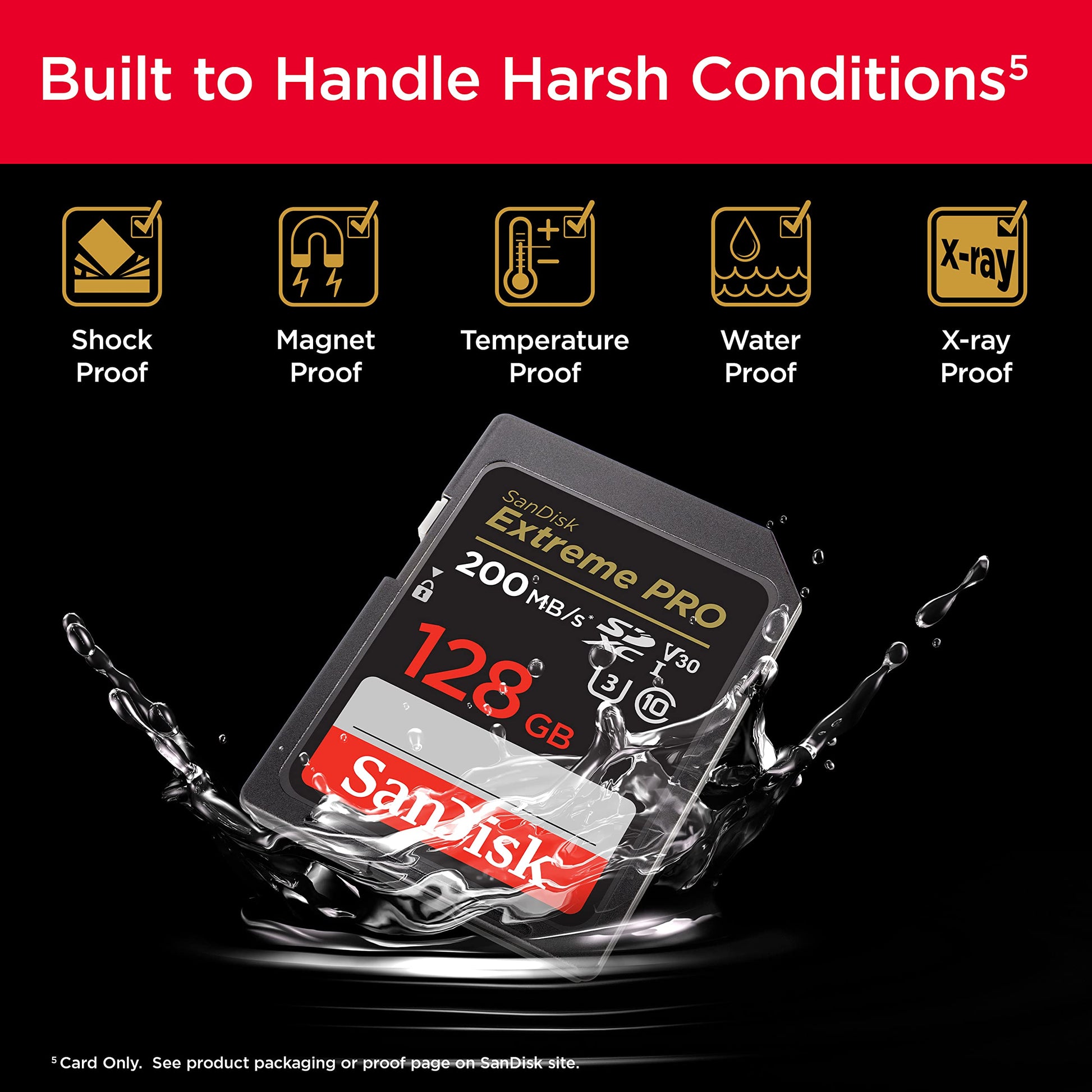 SanDisk 128GB Extreme PRO SDXC UHS-I Memory Card - C10, U3, V30, 4K UHD, SD Card - SDSDXXD-128G-GN4IN - Available at All In One Marketplace Canada