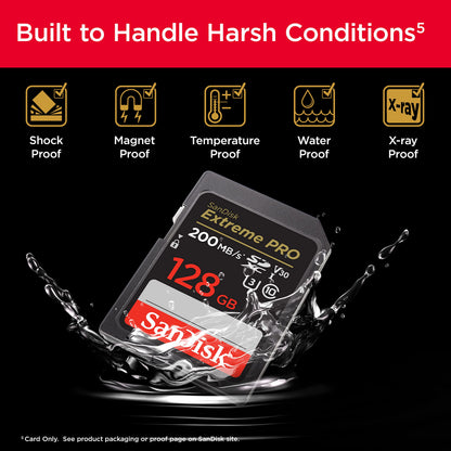 SanDisk 128GB Extreme PRO SDXC UHS-I Memory Card - C10, U3, V30, 4K UHD, SD Card - SDSDXXD-128G-GN4IN - Available at All In One Marketplace Canada