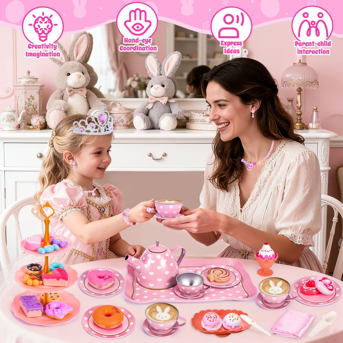 Hohosunlar Tea Party Set for Little Girls, Kids Tea Set for Toddler 3-5 6-8 🍁 All In One Marketplace Canada