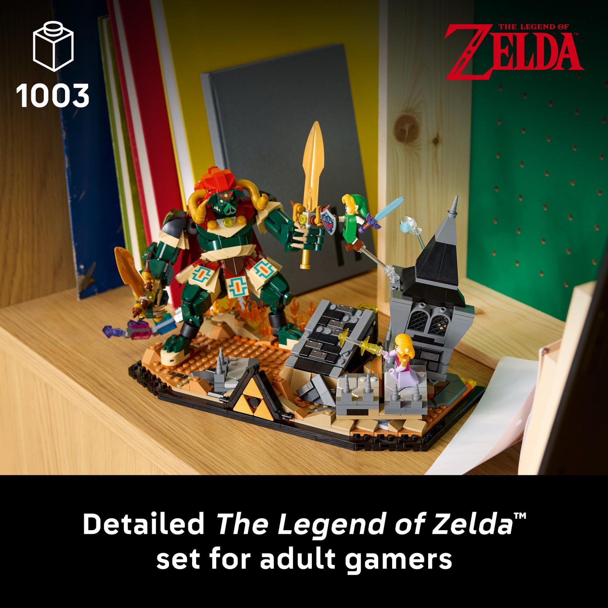 LEGO The Legend of Zelda: Ocarina of Time – The Final Battle - Building Set for Adults, Ages 18+ - Nintendo Collectible with Link & Zelda Minifigures - Bedroom or Game Room Decor - 77093 LEGO