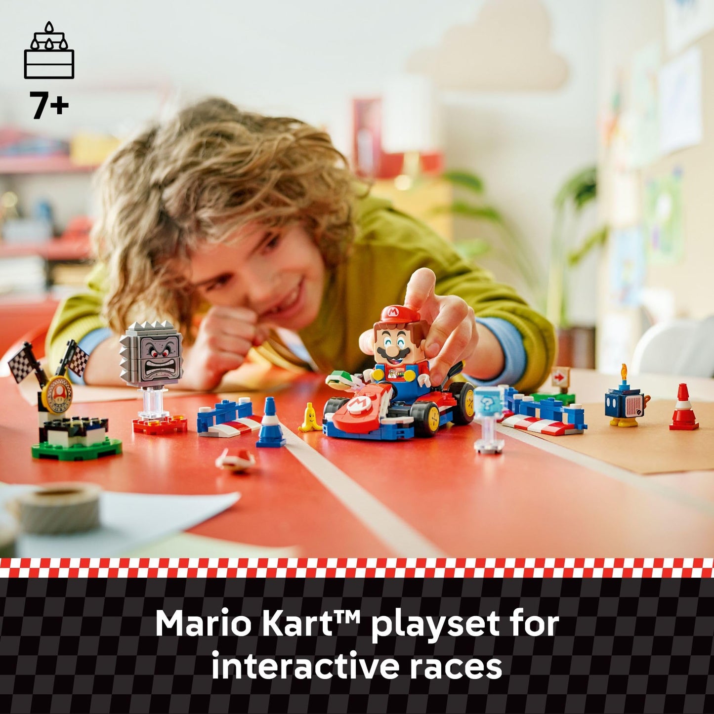 LEGO Super Mario: Mario Kart – Interactive LEGO Mario & Standard Kart Building Toy - Pretend Play Racing Playset for Boys & Girls, Ages 7+ - Kids Birthday Gift Idea - 72043 LEGO