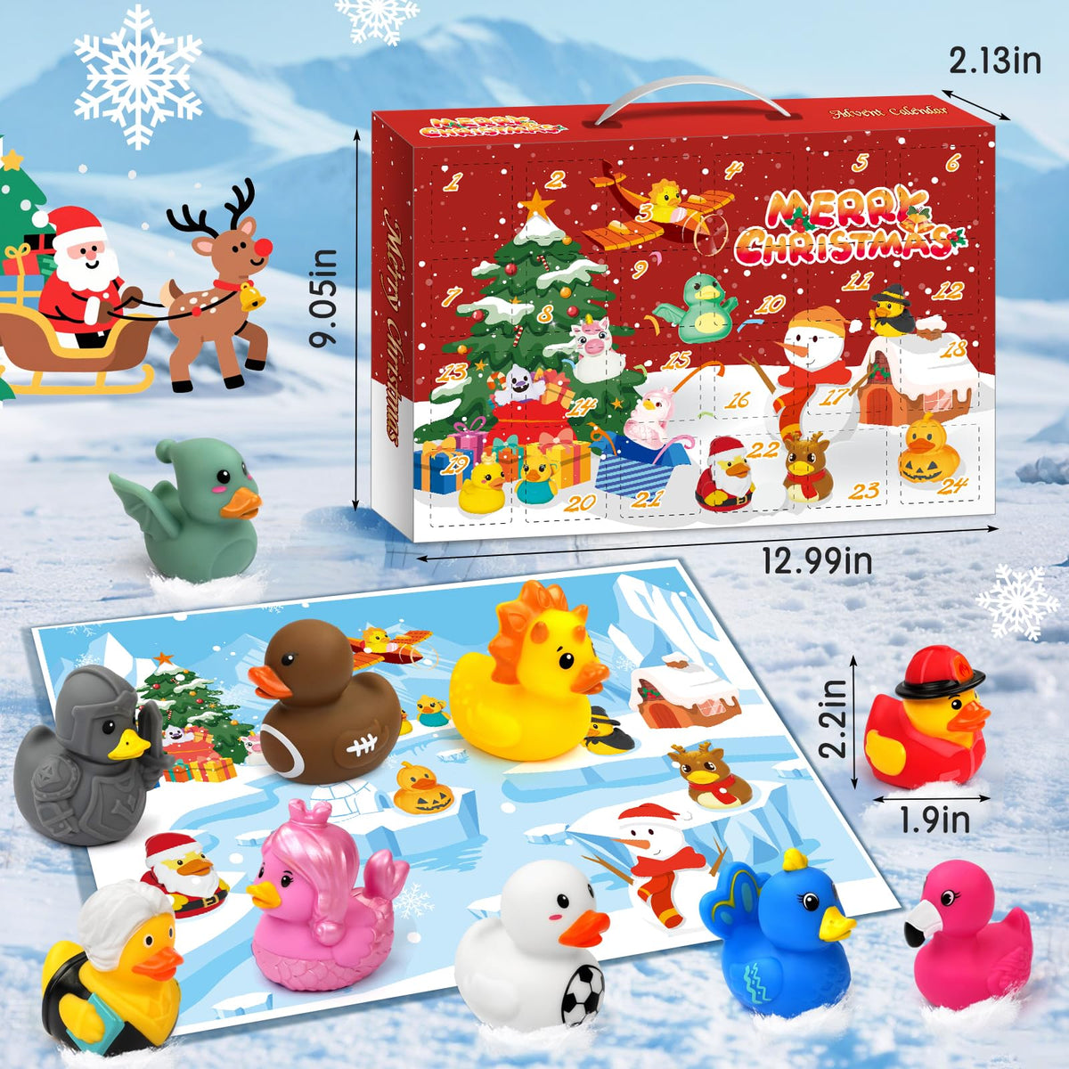 Advent Calendar 2026 Rubber Duck for Kids Toddler Baby 24 Days of Christmas Countdown Toys for Kids Boys and Girls Christmas Party Favors Gifts 🍁 All In One Marketplace Canada
