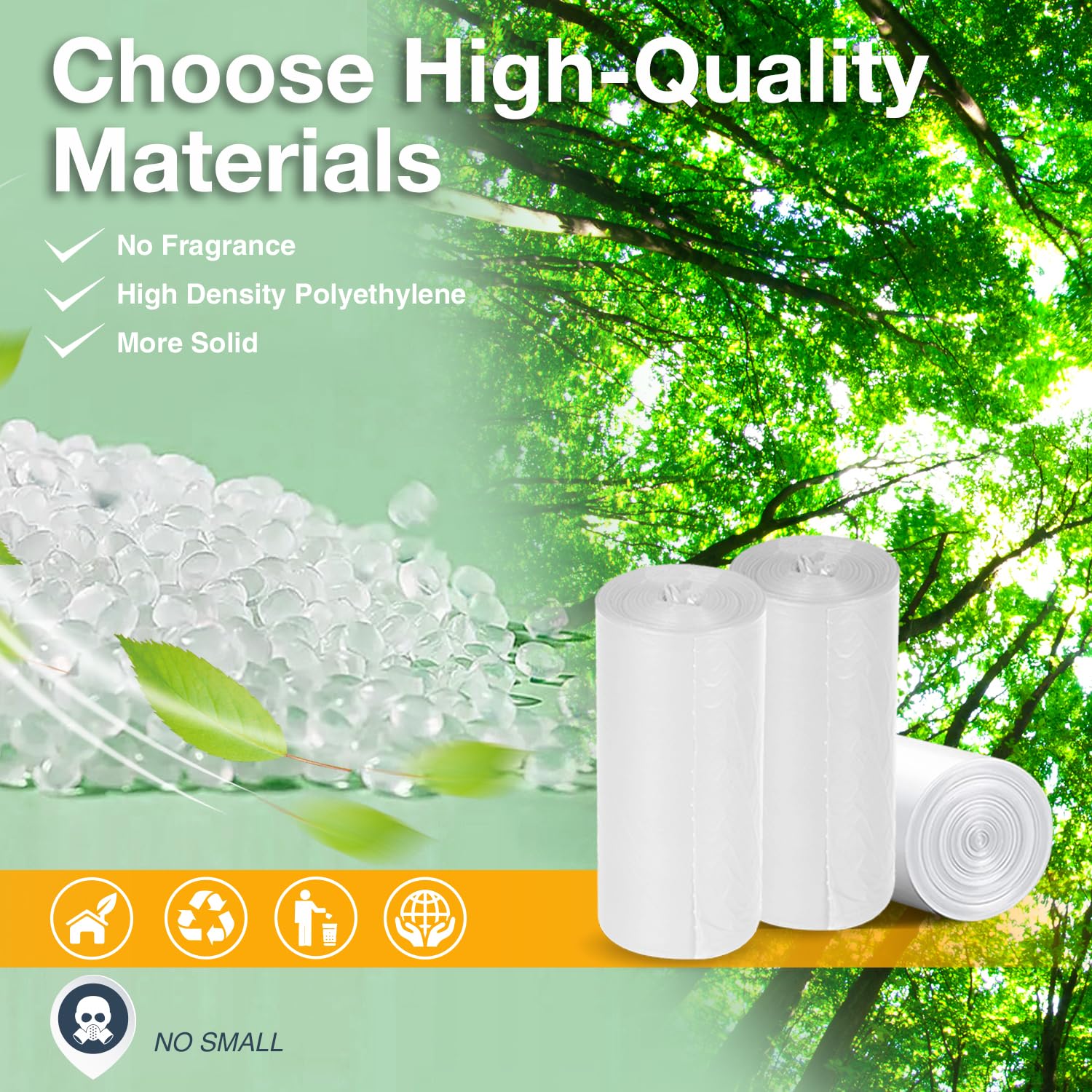 150 Count Garbage Bags 30 Litres/8 Gallon Kitchen Trash Bags Medium Unscented White Garbage Can Liners - Available at All In One Marketplace Canada