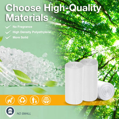 150 Count Garbage Bags 30 Litres/8 Gallon Kitchen Trash Bags Medium Unscented White Garbage Can Liners - Available at All In One Marketplace Canada