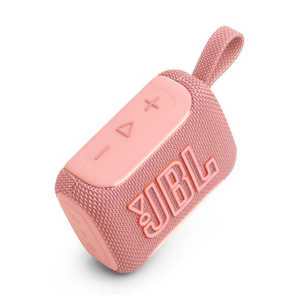 JBL Go 5 - Ultra-Portable Waterproof & Drop-Proof Speaker with JBL Legendary Sound & Ambient Edge Lighting, AirTouch Instant Stereo Pairing or Link Multiple Compatible Speakers via Auracast™ (Pink)