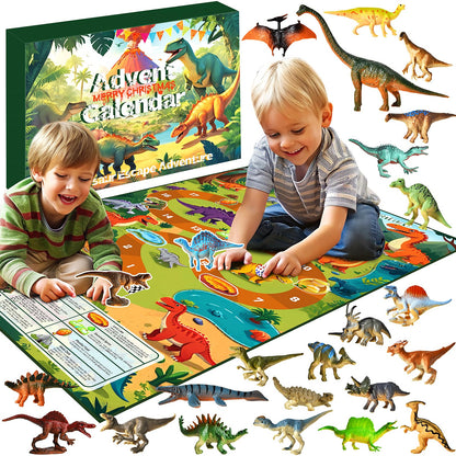 SenZjx Advent calendar 2026, Dinosaur Advent Calendar Kids Gift, Christmas Surprise 24 Unique Dinosaurs with Educational Facts - Family Dice Game with Escape Map 🍁 All In One Marketplace Canada