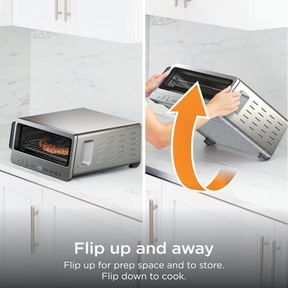 Ninja Flip Toaster Oven & Air Fryer, 8-in-1 Functionality, Flip Up & Away Capability for Storage Space SP151C (Canadian Edition)