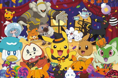 Pokémon : Fête d'Halloween - Affiche murale de groupe, 56,9 cm x 37,3 cm, version premium sans cadre