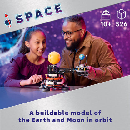 LEGO Technic Planet Earth and Moon in Orbit Building Set, Outer Space Birthday Gift for 10 Year Olds, Solar System Space Toy for Imaginative, Independent Play, Space Room Décor for Boys & Girls, 42179 LEGO
