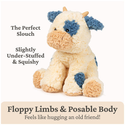 GUND Cozys Collection Cow, Stuffed Animal for Ages 0 and Up, Spring Decor Plush Toy, Cream/Blue, 10” 🍁 All In One Marketplace Canada