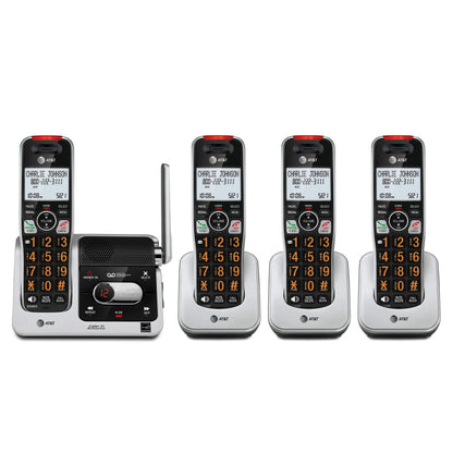 AT&T BL102-4S 4-Handset Cordless Phone with Answering System, 2" Display, Backlit Buttons & Visual Ringer, Black/Silver 🍁 All In One Marketplace Canada