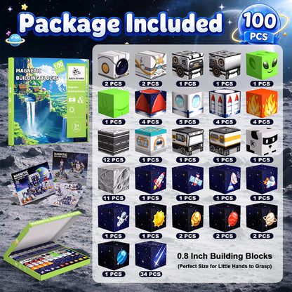 Magnetic Building Blocks, 100PCS STEM Magnet Building Cubes Boys Toys 🍁 All In One Marketplace Canada