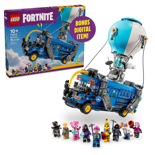 LEGO Fortnite Battle Bus Building Toy - Collectible Fortnite Toy for Kids, Boys & Girls, Ages 10+ - Pretend Play Set with 9 Minifigures from Video Game - Gift for Birthdays - 77073