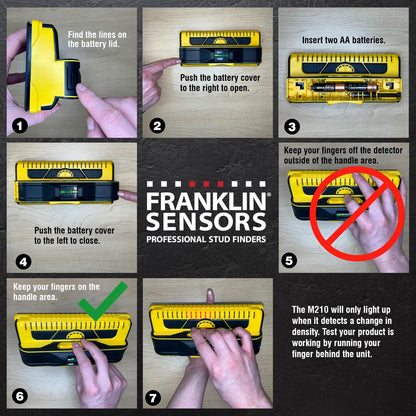 Franklin Sensors ProSensor M210 Stud Finder with 13-Sensors, Wood & Metal Stud Detector/Wall Scanner, Live Wire Detection - Available at All In One Marketplace Canada