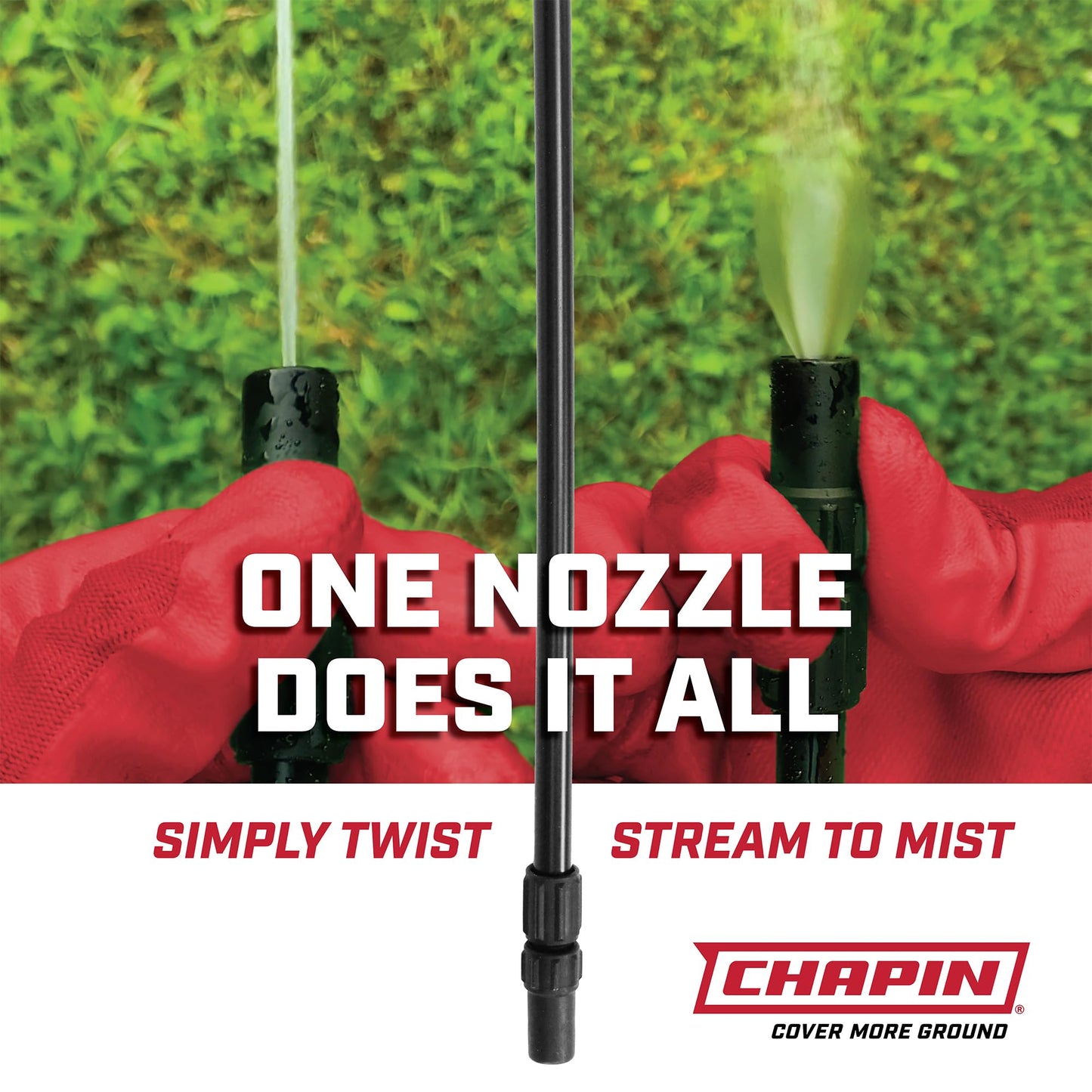 Chapin 22000 Pump Sprayer, 1G (4.5L), Lawn & Garden, Translucent Poly Tank, Funnel-Top, SureSpray, Anti-Clog Filter, Adjustable Cone Nozzle, 34" Hose, Fertilizer, Weed & Pest Applications, 2 Pack