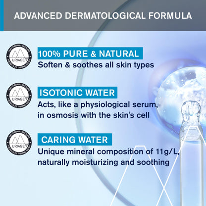 Uriage - Thermal Water Spray - Hydrating, Soothing and Protective Spray for Babies, Children and Adults - Face Mist - 100% Natural Formulation - 300ml Uriage