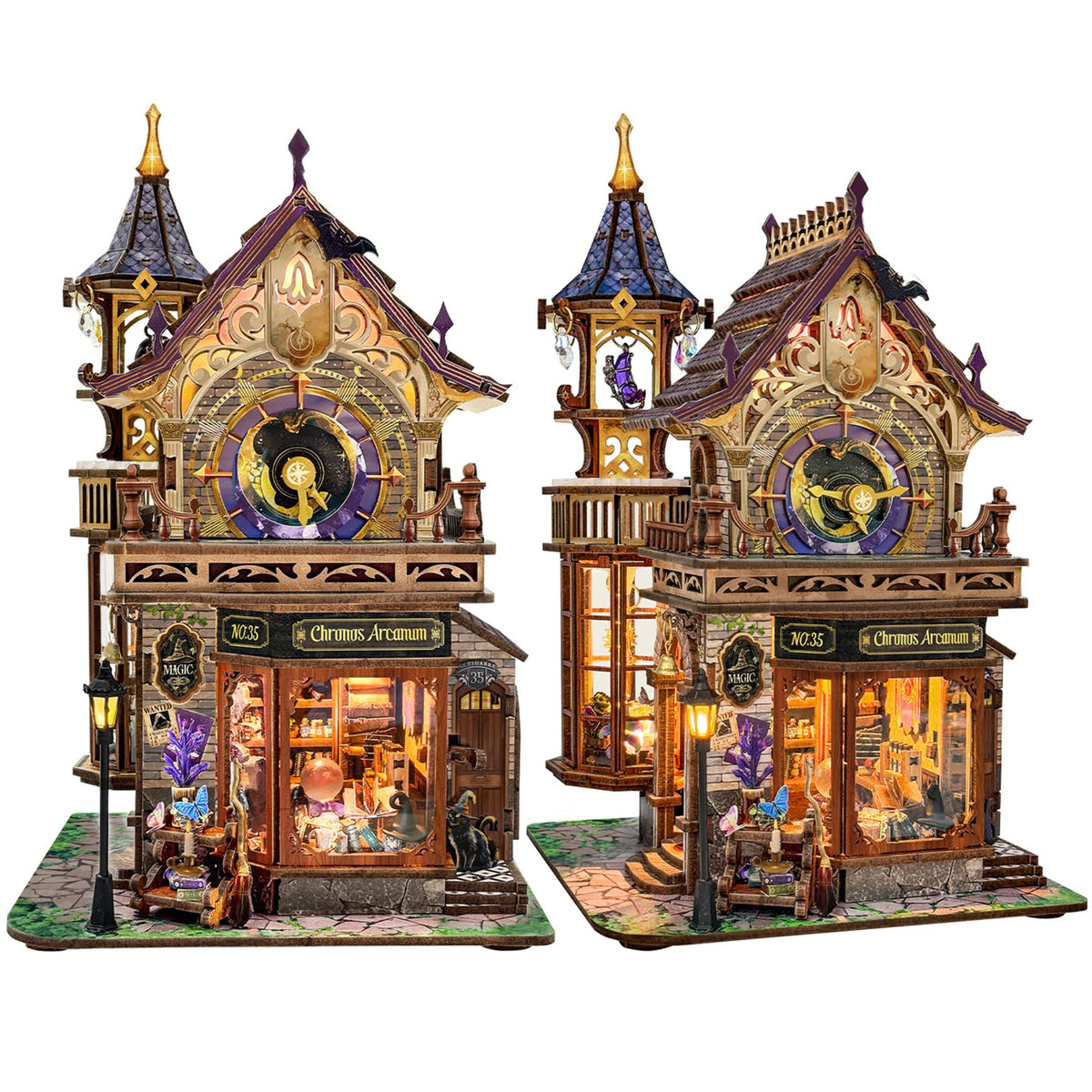 SUNNINO Miniature Dollhouse Kit, Time Magic Club Book Nook Craft for Adults 🍁 All In One Marketplace Canada