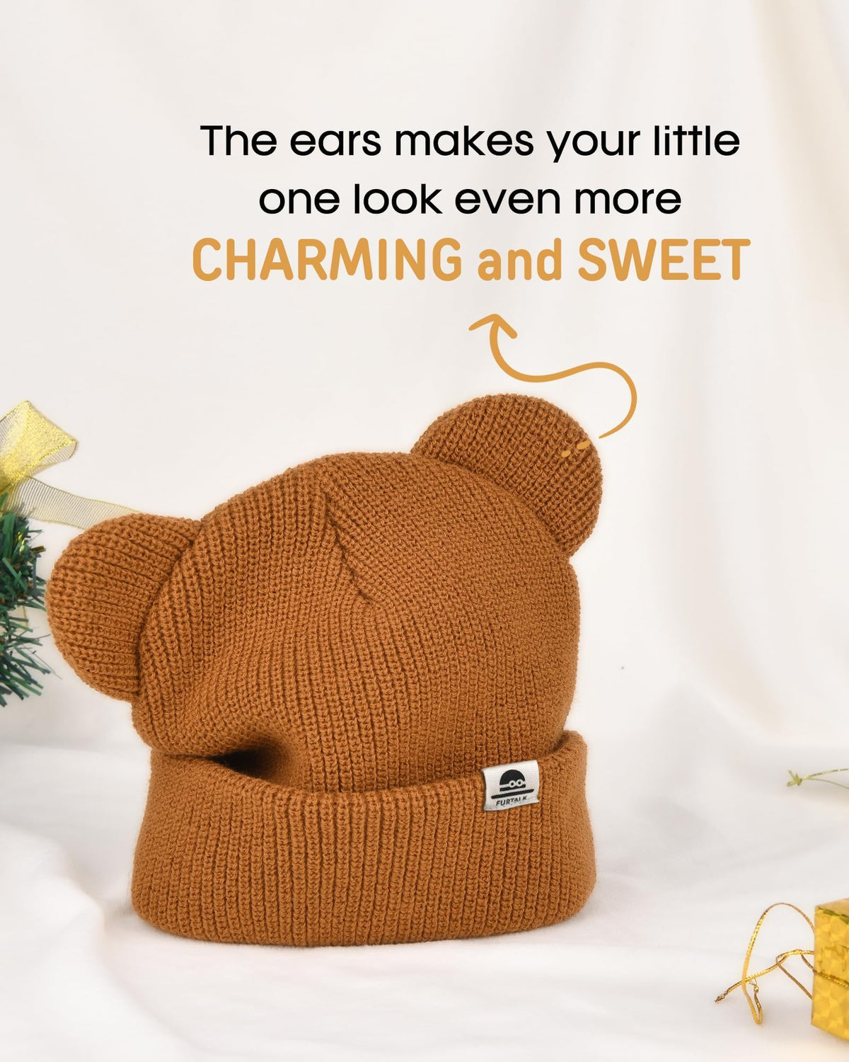 FURTALK Baby Beanie with Bear Ear Warm Knit Winter Hat for Infant Toddlers 🍁 All In One Marketplace Canada
