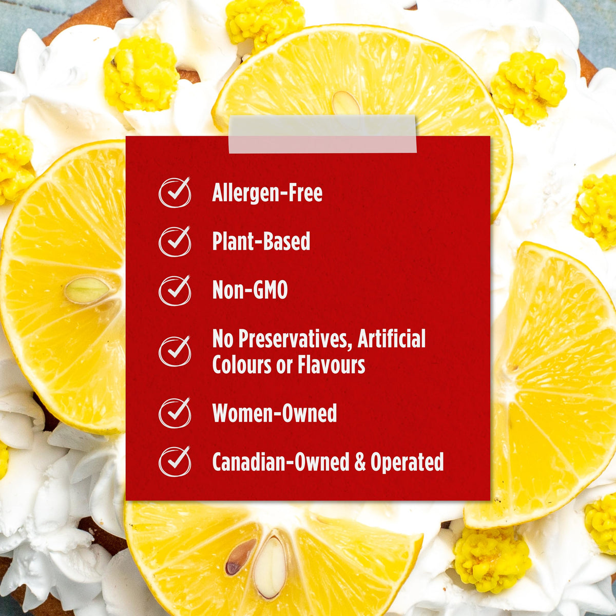 Gluten Free Lemon Cake Mix by Duinkerken - Gluten Free Cake Mix - Made with All Natural Ingredients - Easy to Make - Allergen-Free - Made in Canada - 380g 🍁 All In One Marketplace Canada